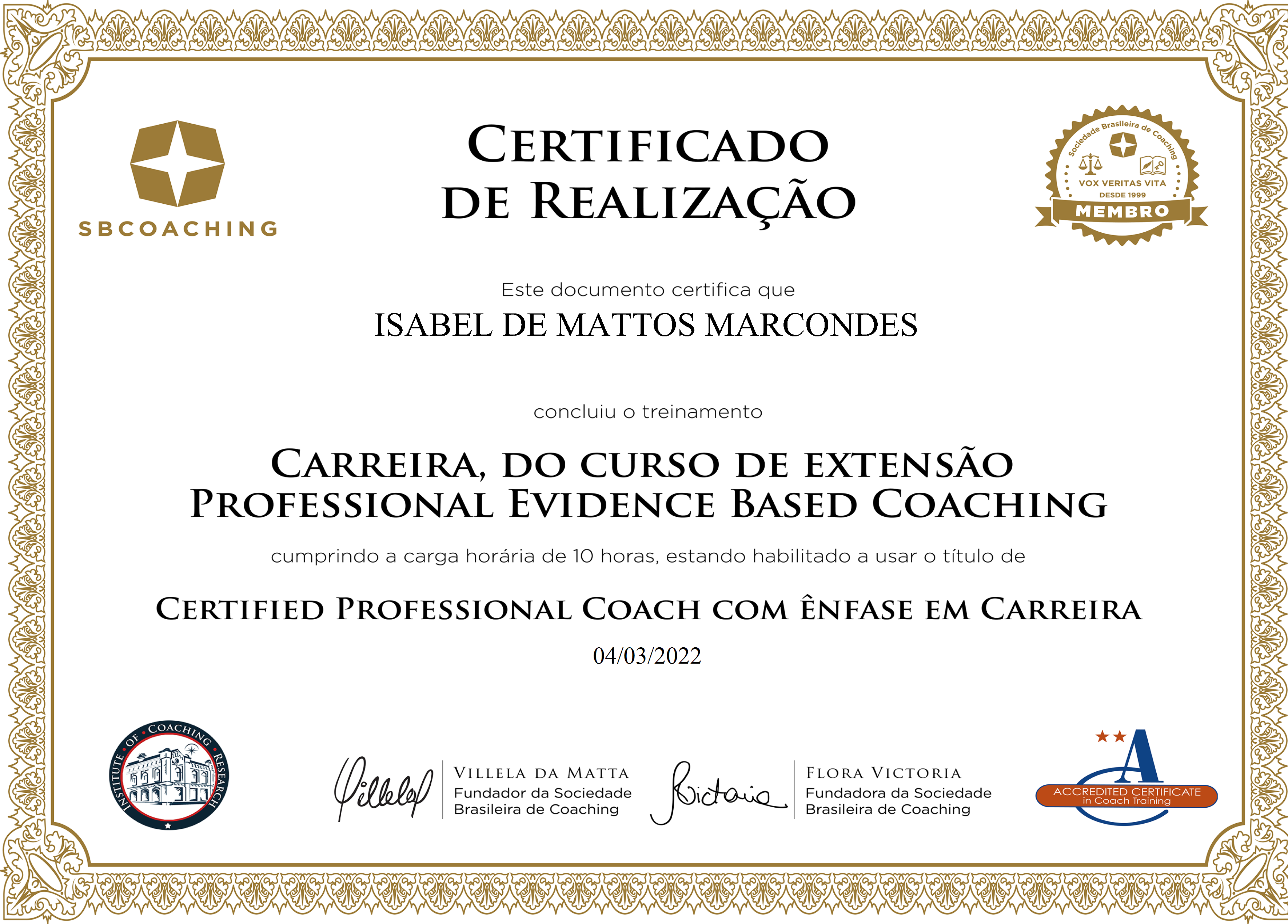 Certificado Extensão de Carreira1